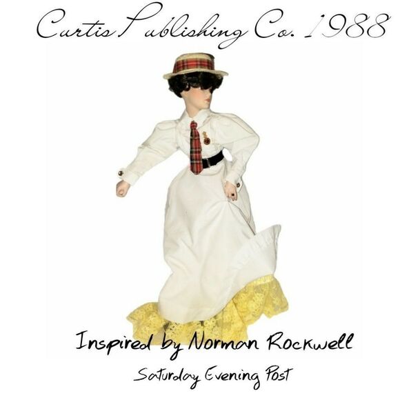 Curtis Publishing Co. Porcelain Doll - Picture 1 of 14